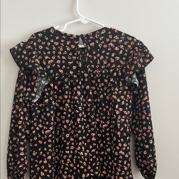Zara Black and Pink Floral Kids Dress - Picture 8 of 8